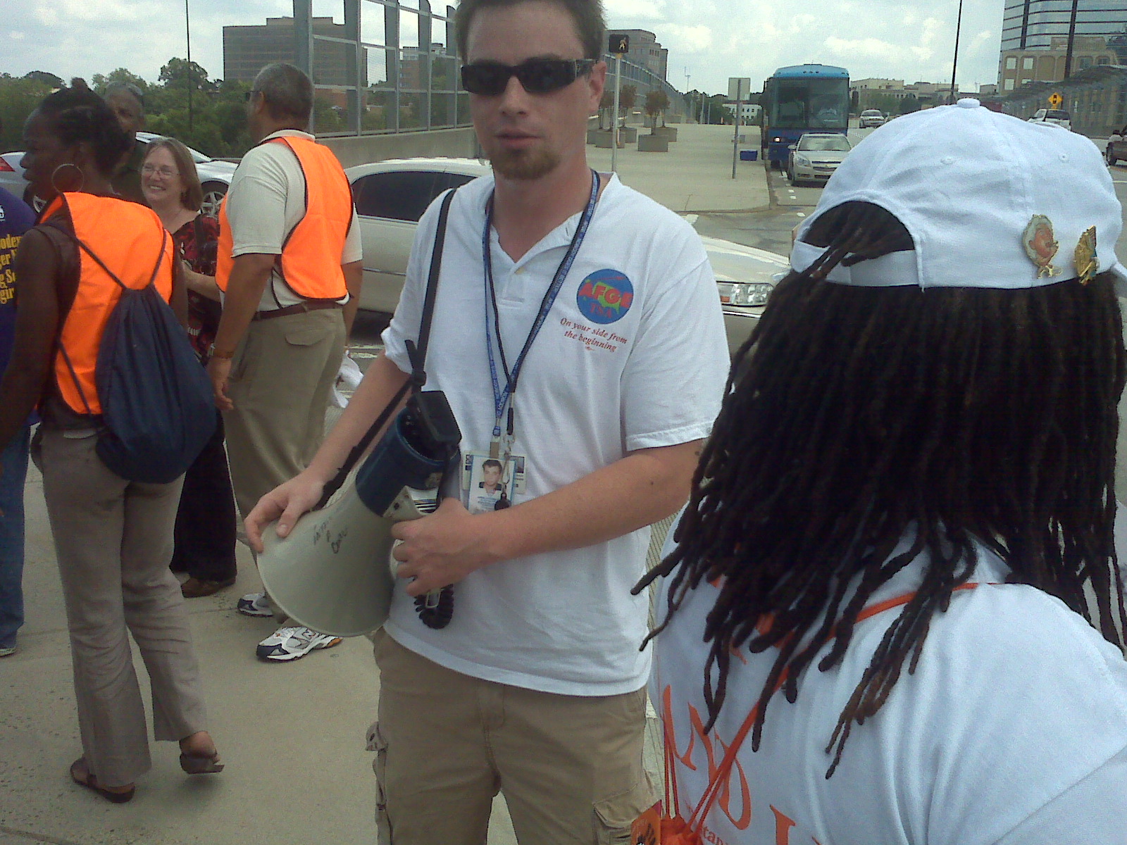 Aaron with Bullhorn